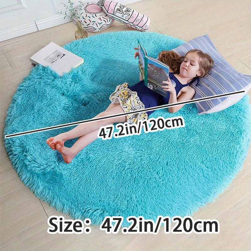 Rond fluffy vloerkleed