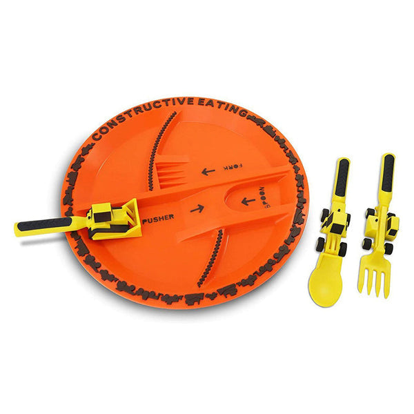 Bulldozer kinderbestek set