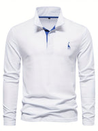 Heren polo met lange mouwen – Elin