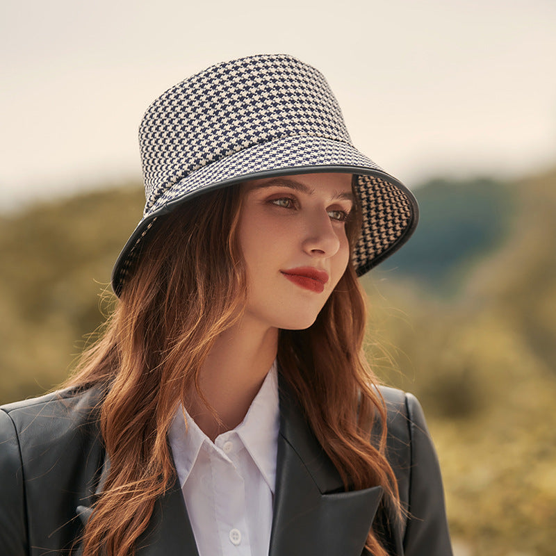 Lichte dames bucket hat van stof voor de zomer