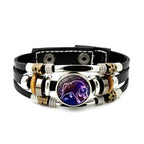 Lichtgevende zodiak armband – materiaal: Legering, Glas, Leder — afbeelding 15