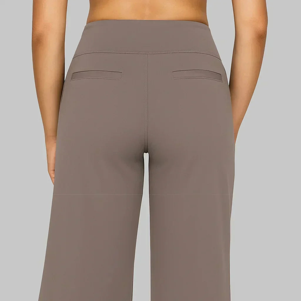 Wendy | Jerseybroek met rechte pijpen en elastische taille