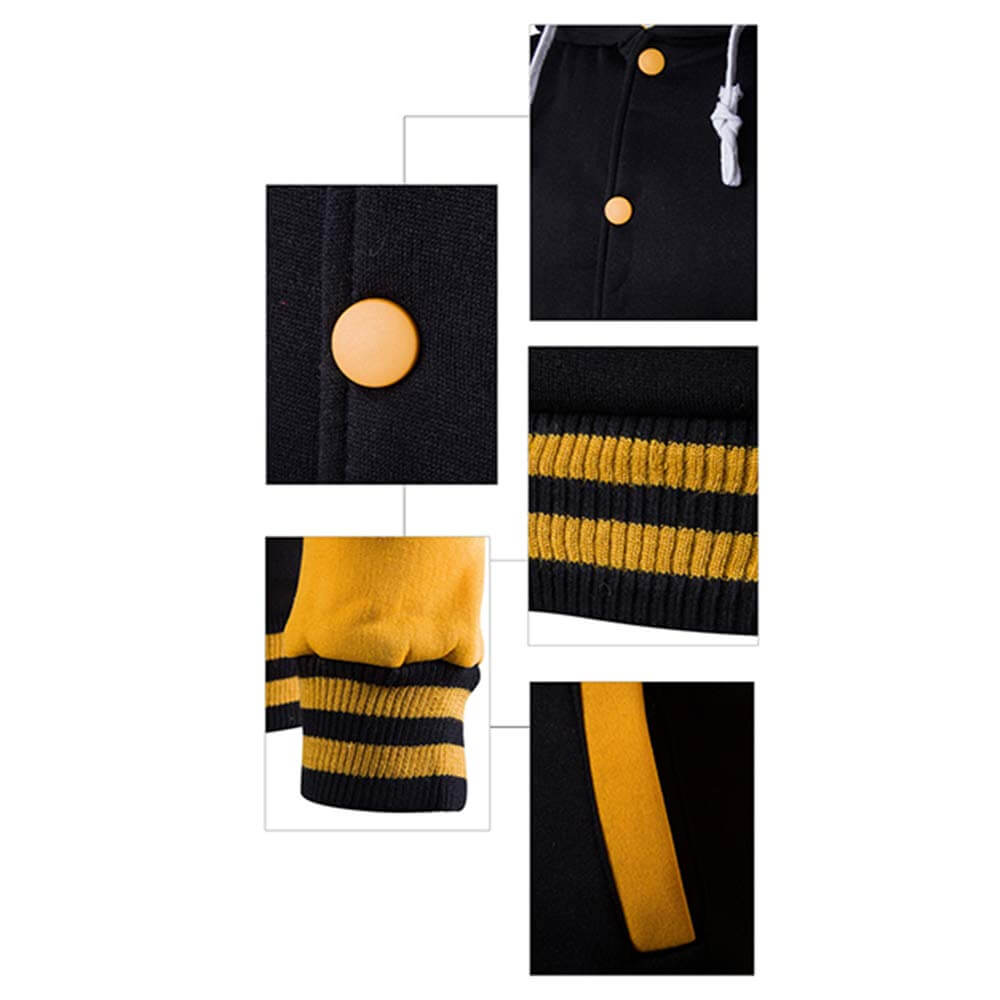 Heren baseball hoodie in varsity stijl