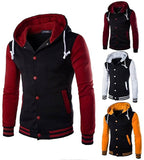 Heren baseball hoodie in varsity stijl