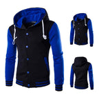 Heren baseball hoodie in varsity stijl
