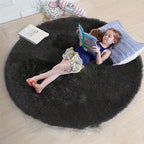 Rond fluffy vloerkleed