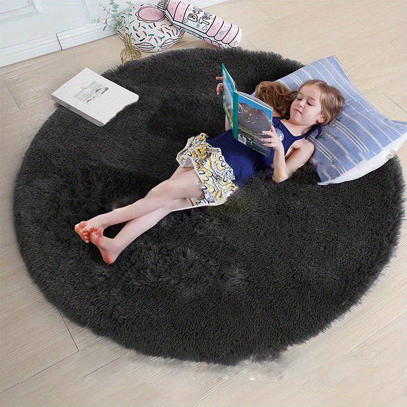 Rond fluffy vloerkleed