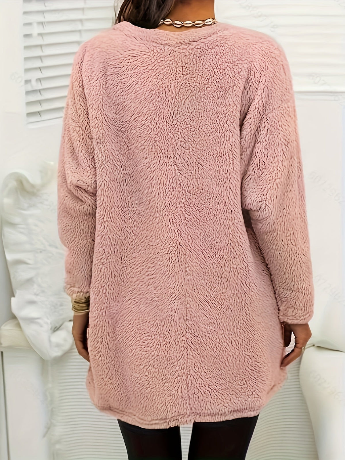 Fleece sweatshirt met print