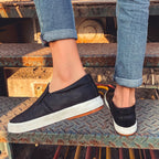 PU-leren heren slip-on sneakers