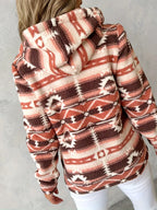 Dames teddy vest met aztekenpatroon