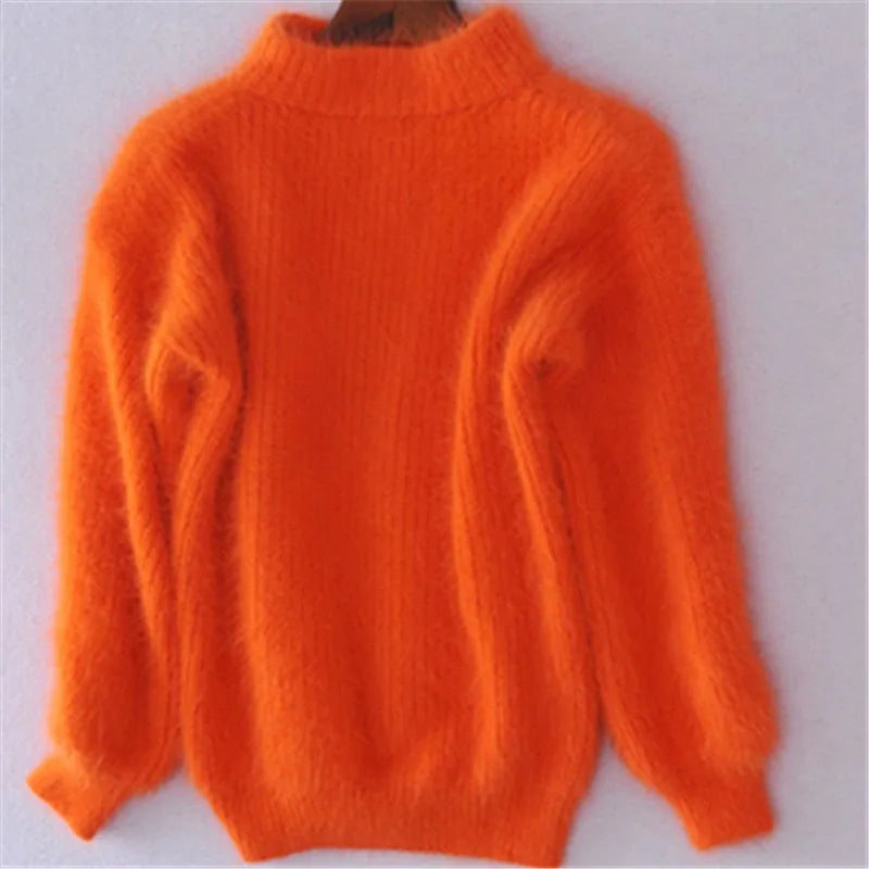 Casual angora gebreide damestrui