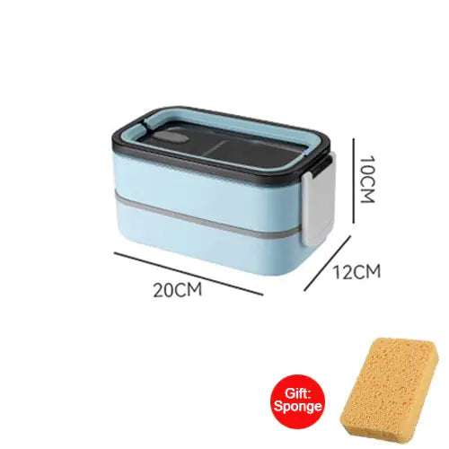 2-Laagse RVS bento lunchbox