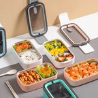 2-Laagse RVS bento lunchbox