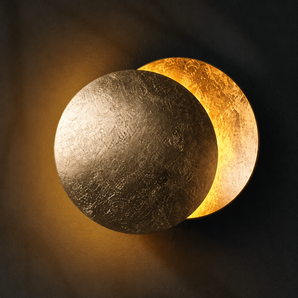 Design wandlamp halo – goud, zwart of wit
