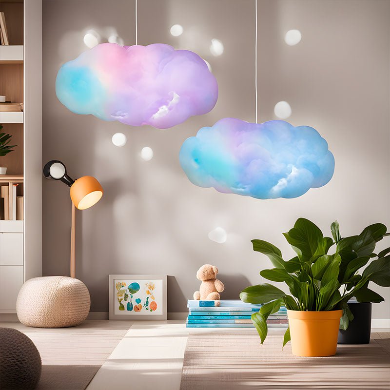 Wolk bliksemlamp met muziek en kleur