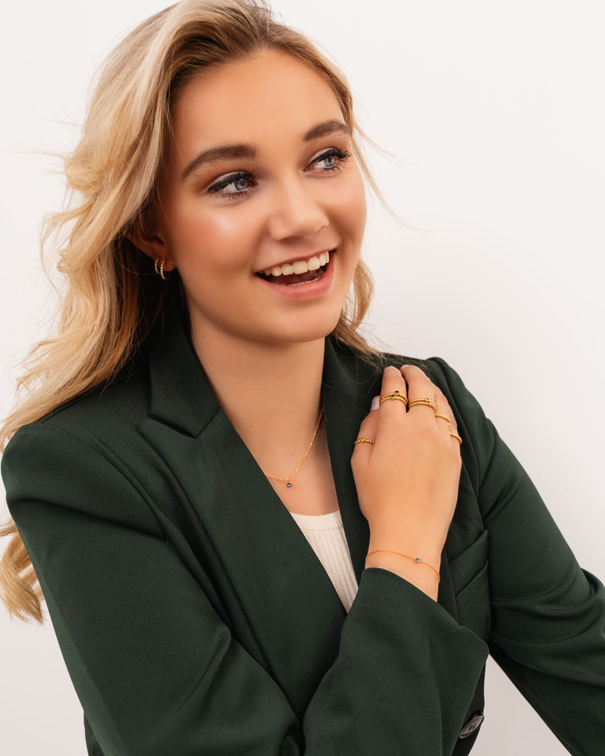 Ronde geboortesteenarmband met edelsteen
