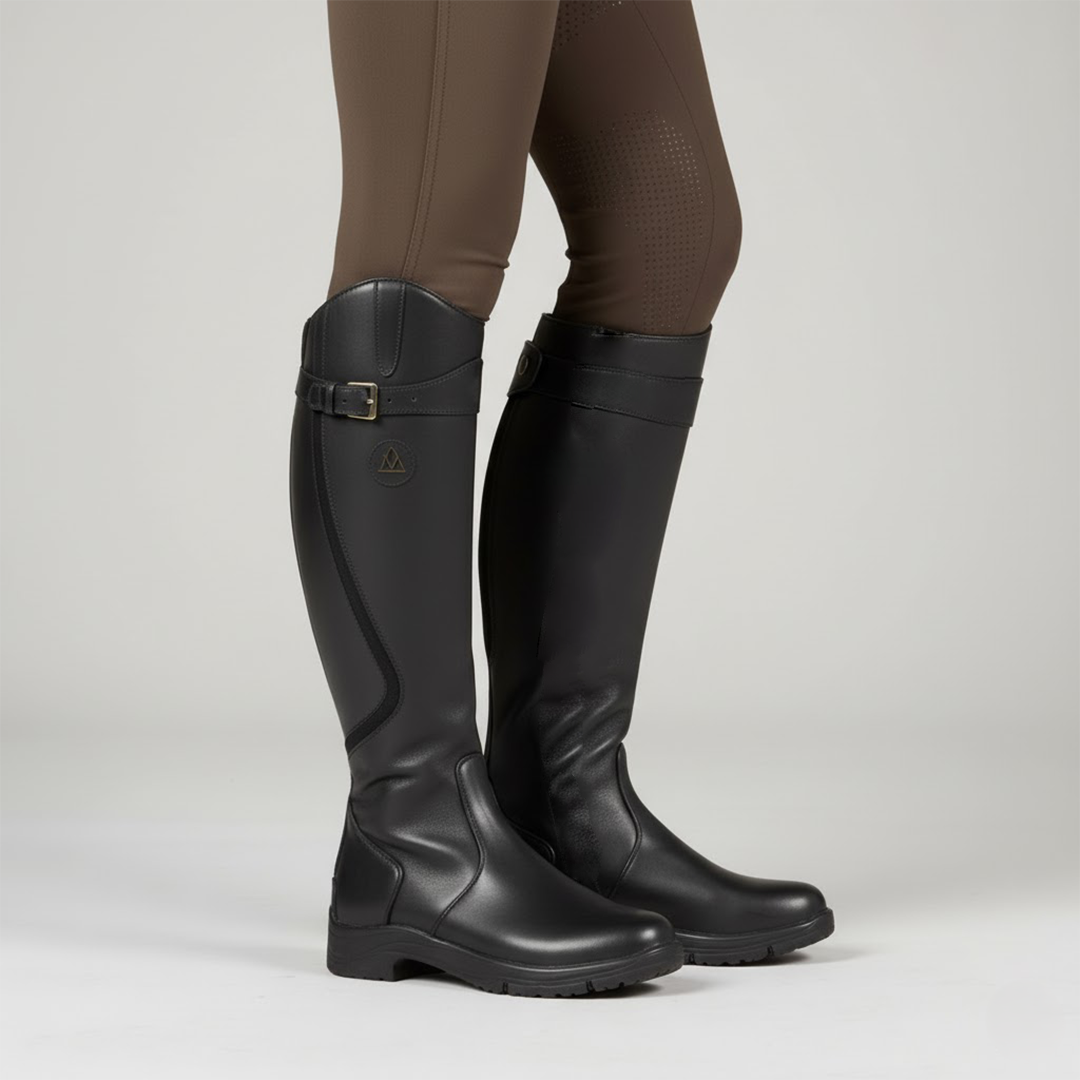 Leren outdoorlaarzen met stevig profiel