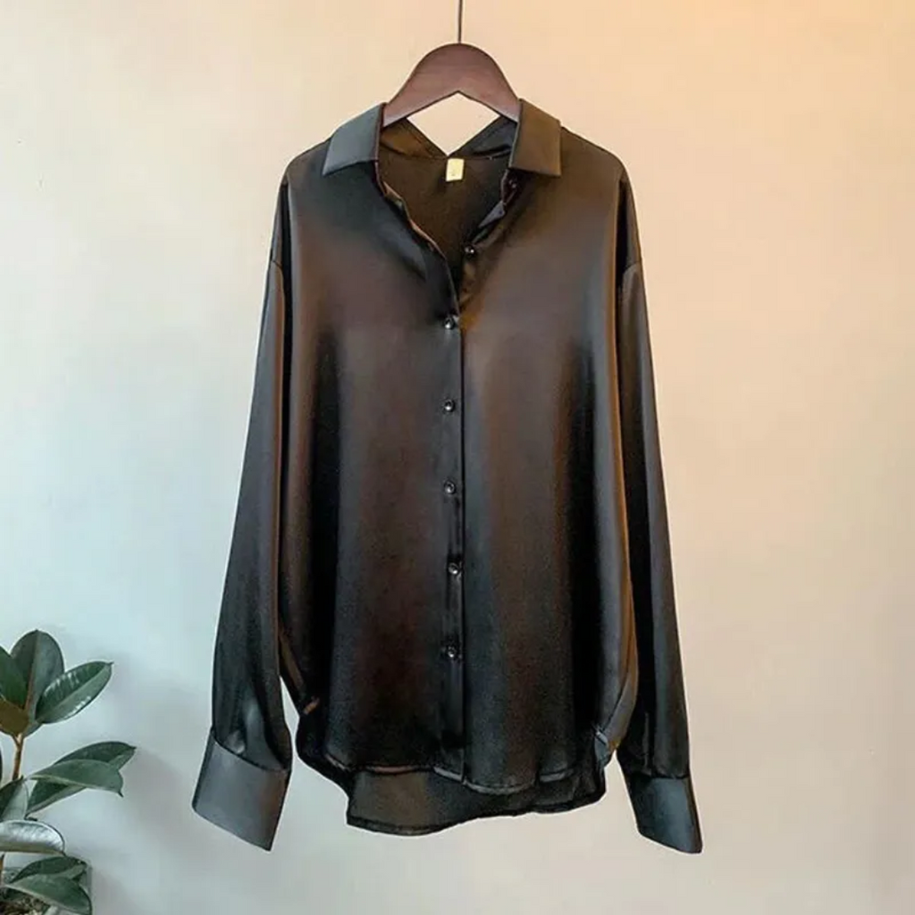 Zijden blouse Regine in retrostijl — afbeelding 3