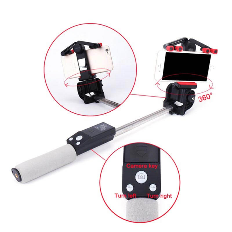 Bluetooth selfie stick met 360° rotatie