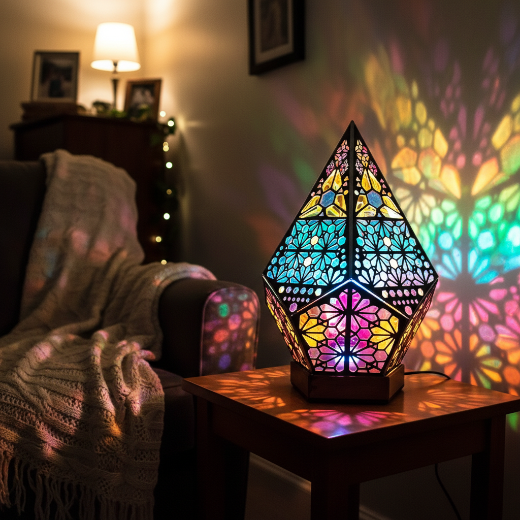 Boho-lamp met sterrenpatroon
