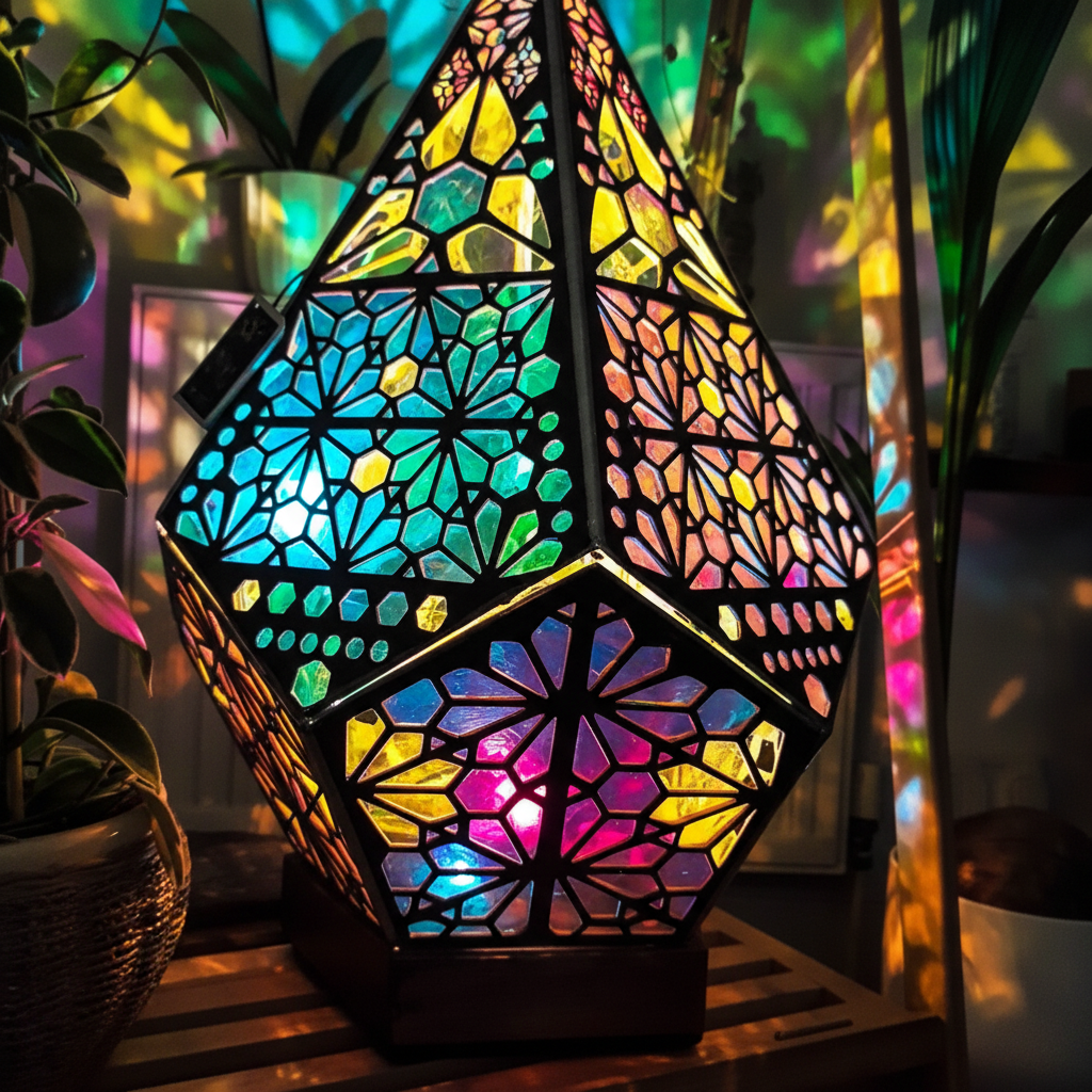 Boho-lamp met sterrenpatroon