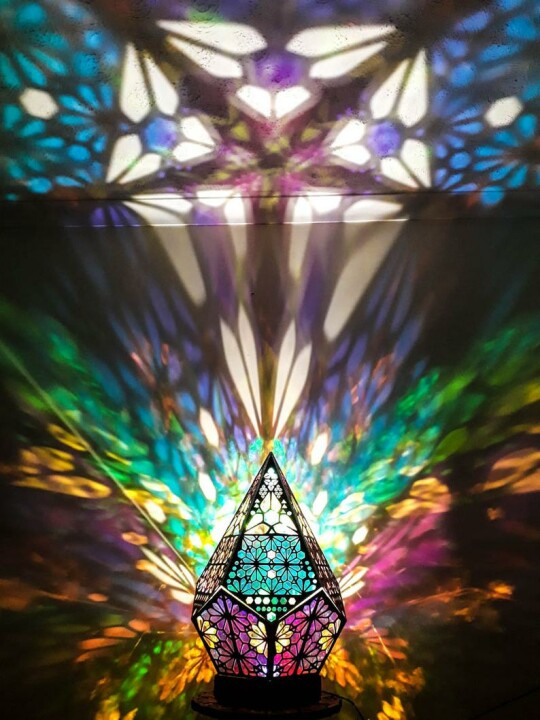 Boho-lamp met sterrenpatroon