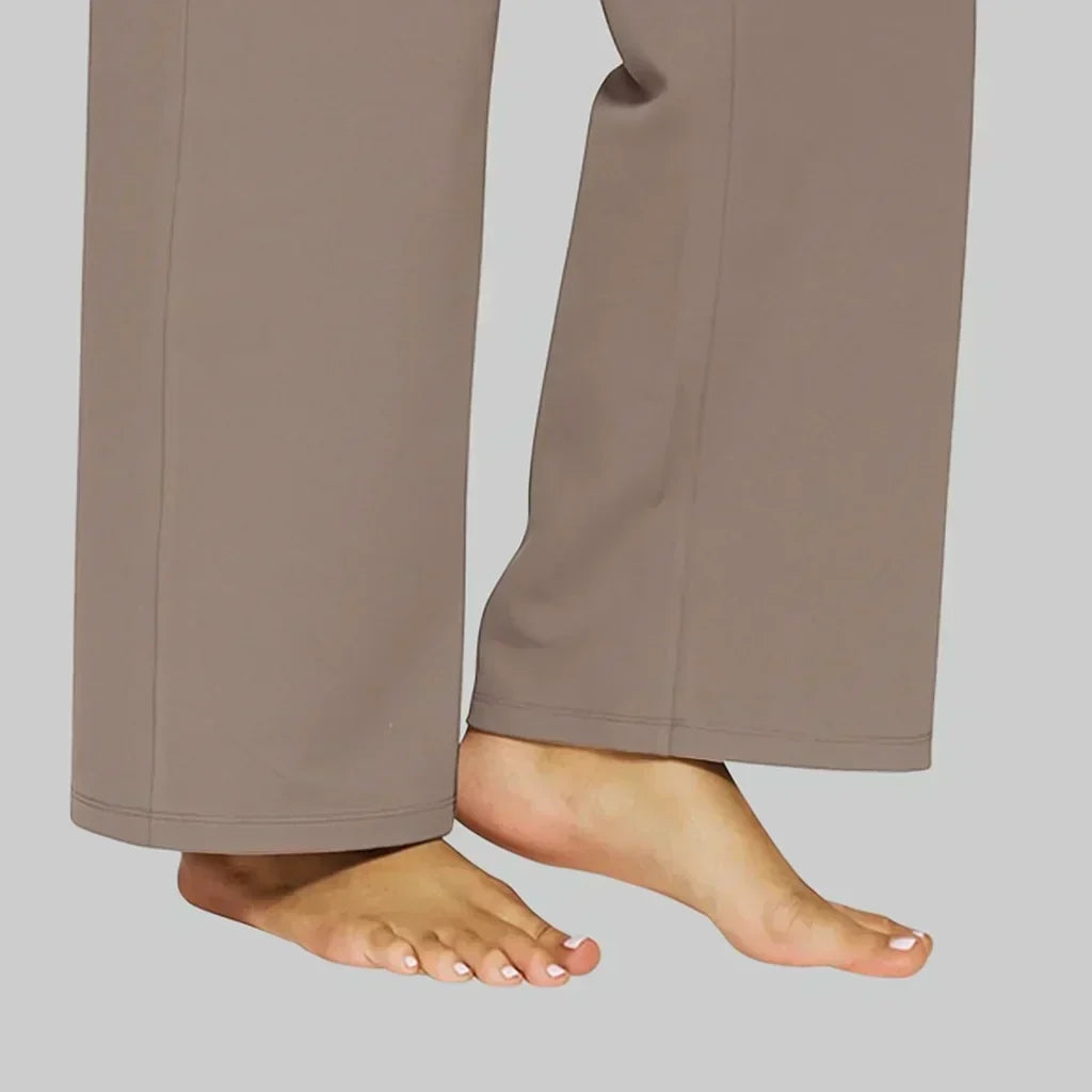 Wendy | Jerseybroek met rechte pijpen en elastische taille