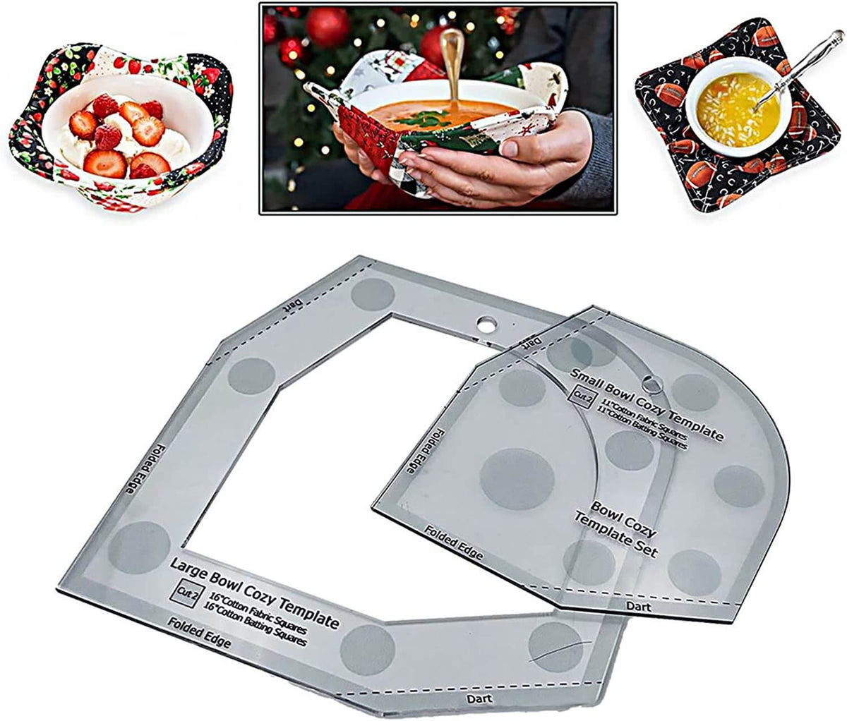 Bowl cozy sjabloon snij liniaal set