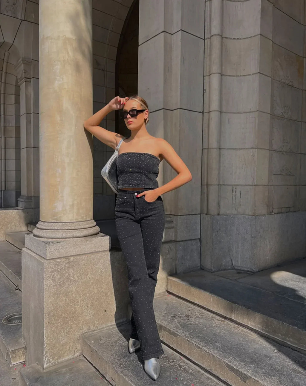 Glitter dames jeans — afbeelding 8