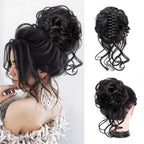 Klem met hairextension voor golvende knot