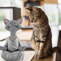 Boeddha katten beeldje – materiaal: Hand Geschilderde Hars — afbeelding 1