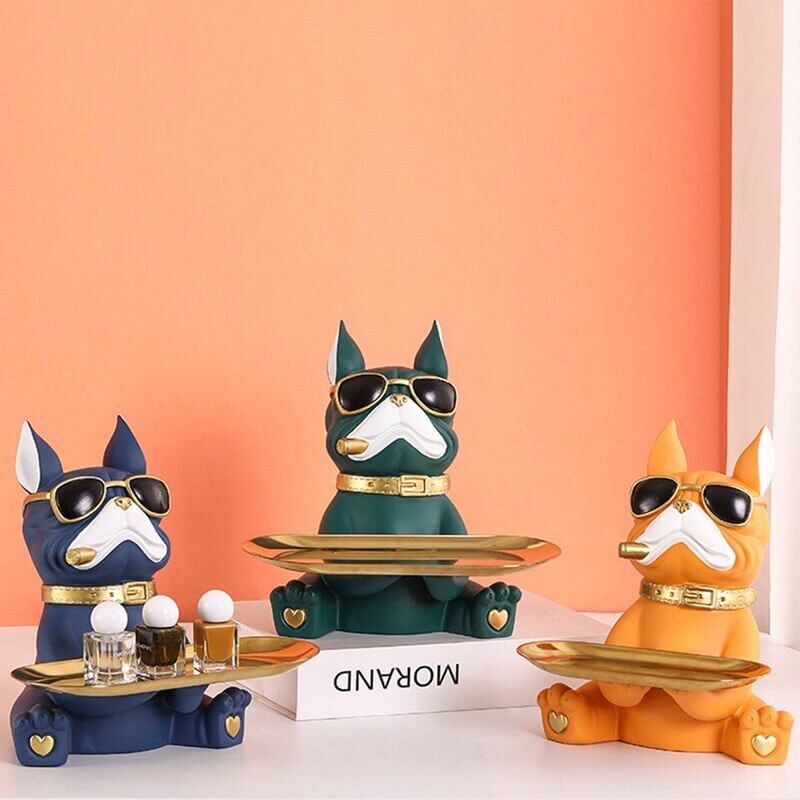 Bulldog decoratief beeldje – materiaal: Hars — afbeelding 1