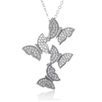 Zirkoon vlinder ketting