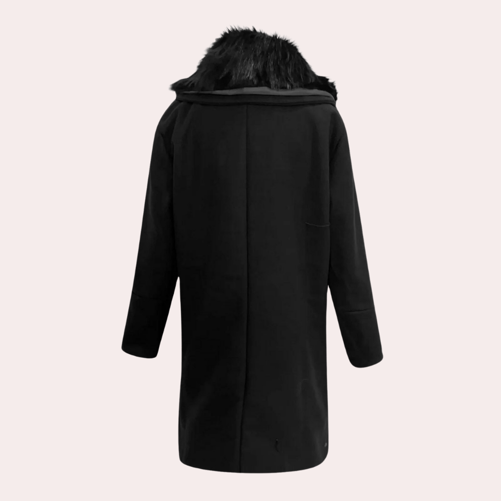Warme zwarte winterjas voor heren