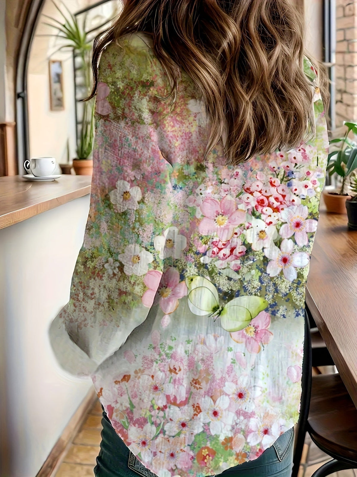 Doris | Losvallende boho-blouse met bloemenprint