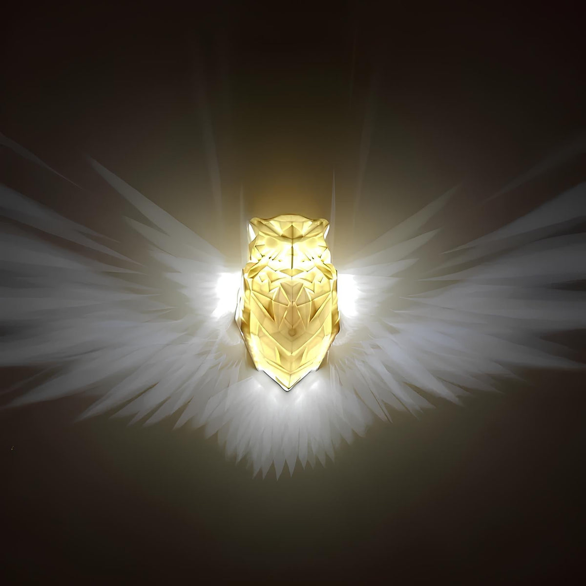Verlichte vleugels wandlamp