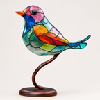 Decoratieve vogels op tak – handgemaakt beeld
