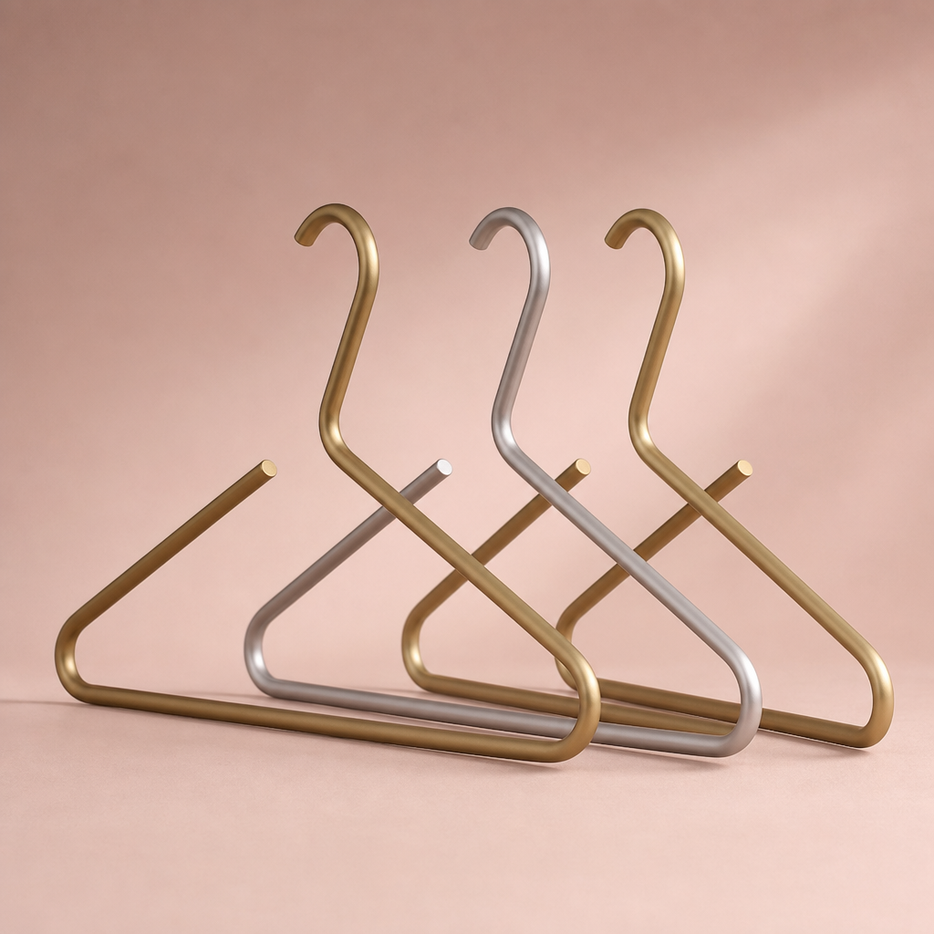 Garderobehangers in mat goud & zilver