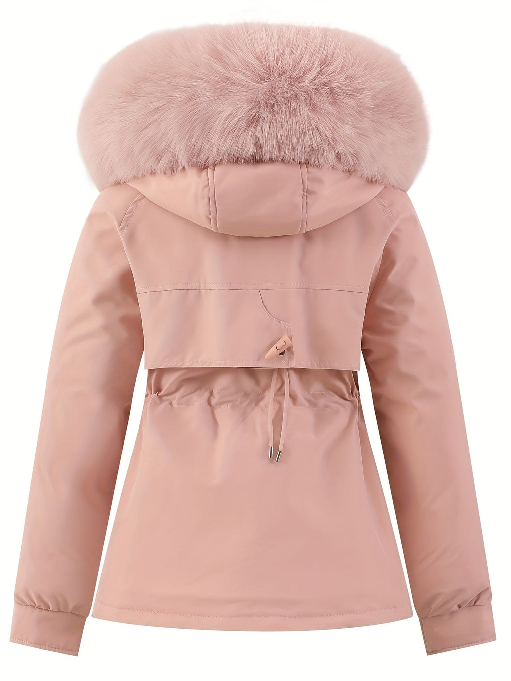 Dames winterjas met afneembare bontcapuchon