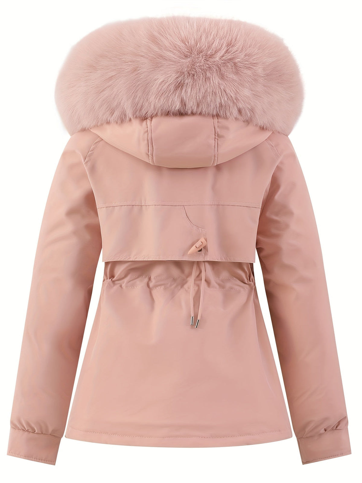 Dames winterjas met afneembare bontcapuchon
