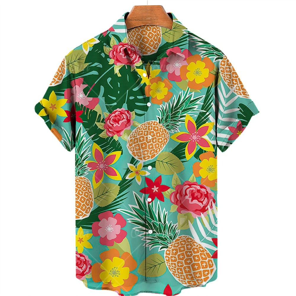 Tropisch hawaii overhemd met korte mouwen