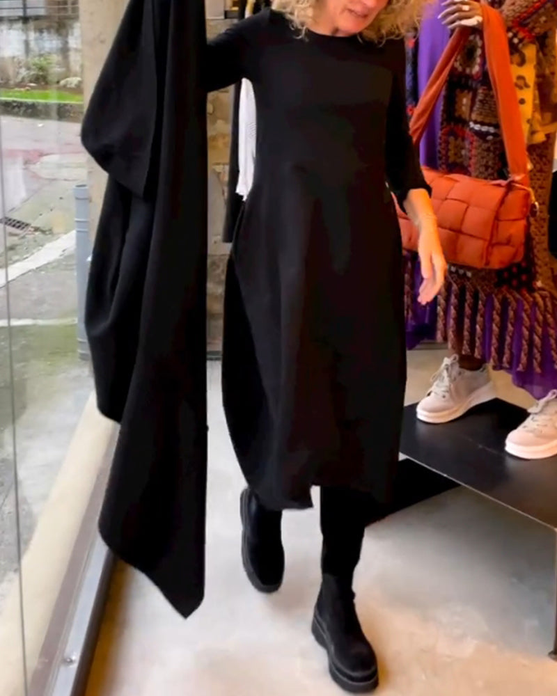 Zwarte midi jurk