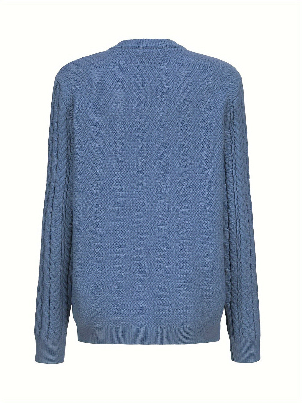 Effen gebreid vest met knoopsluiting en zakken