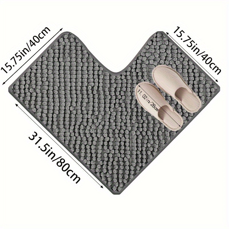 L-vormige antislip hoekdouchemat