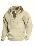 Coole heren hoodie met halve rits