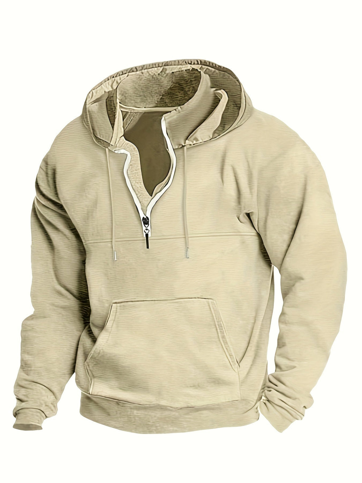Coole heren hoodie met halve rits