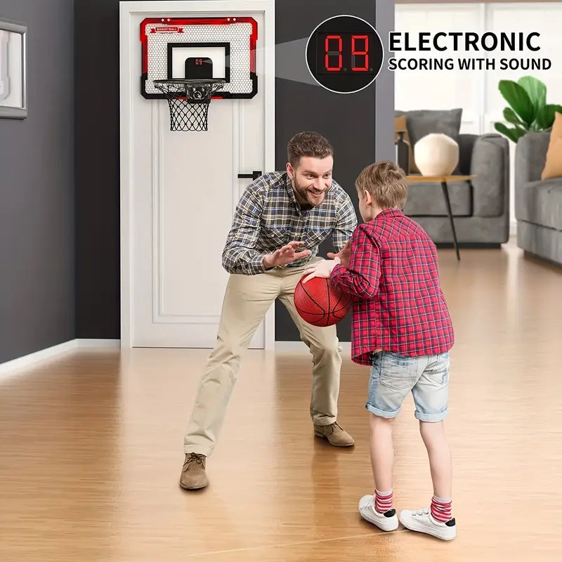 Mini basketbalframe met elektronisch scorebord