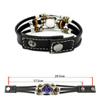 Lichtgevende zodiak armband – materiaal: Legering, Glas, Leder — afbeelding 16