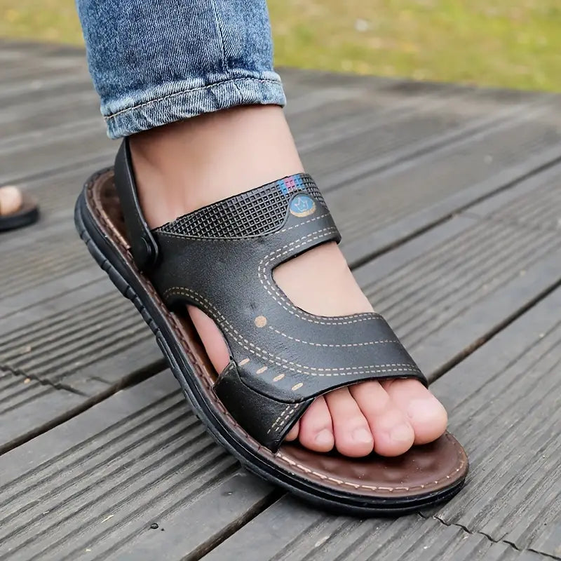 Herensandalen met hakband
