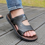 Herensandalen met hakband